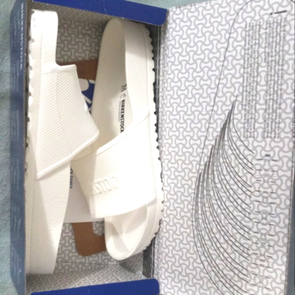 BIRKENSTOCK Men's Sandals Size 42 Color White.  New in box. - Picture 6 of 10